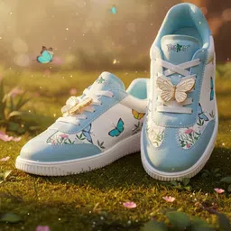 Hopits Girls Butterfly Printed Embellished Sneakers-picture-48