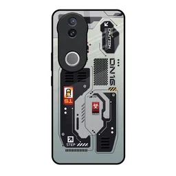 QRIOH Techno Vibes Printed Vivo V50e 5G Impact Resistant Back Case-picture-28