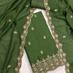 Panzora Embroidered Unstitched Dress Material-picture-14