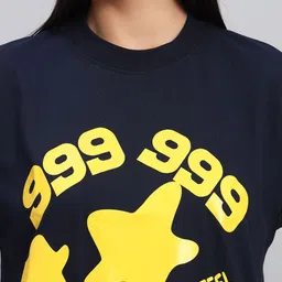 GRIFFEL Women Printed Drop-Shoulder Sleeves Ultralite T-shirt image 4