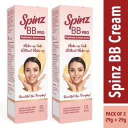 spinz BB Pro Brightening & Beauty Face Cream with SPF 20 PA++ (Beige 01) 29g-Pack of 2-picture-28