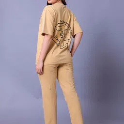 Lazy Lush Pack Of 2 Printed Pure Cotton T-shirt With Trousers Co-Ords image 2