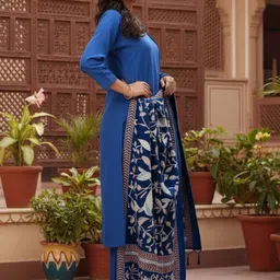 AADVIKA Women Regular Kurta with Trousers & With Dupatta image 4