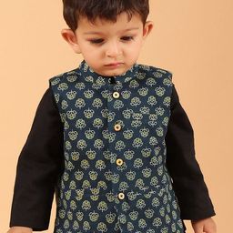 TJORI Boys Printed Woven Cotton Nehru Jackets-picture-30