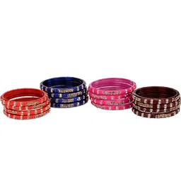 SOMIL Set of 20 Pink Glass Bangle image 2