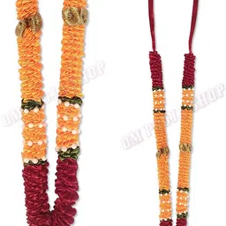 om pooja shop Artificial Flower Raani Garlands Haar- 20 inches plastic Garland-picture-46