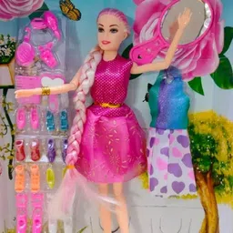 vijlet Beautiful moveable Doll with accessories 1 dress and 1 mirror image 2