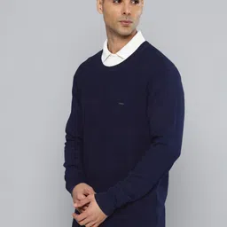 Indian Terrain Self Striped Pure Cotton Pullover Sweaters image 2