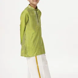 Ramraj Boys Ethnic Motifs Yoke Design Regular Kurta with Panchakattu image 3