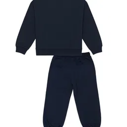Nauti Nati Boys Navy Blue Mickey Mouse Printed Sweatshirt & Joggers Set image 2