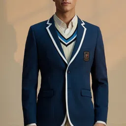 peter england Men Solid Single Breasted Formal Blazer-picture-30