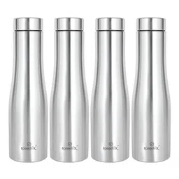 Speedex Silver-Toned Set of 4 Stainless Steel Solid Water Bottle-picture-12