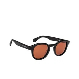 John Jacobs Unisex Oval Sunglasses with Polarised and UV Protected Lens 226543-Brown-image-24