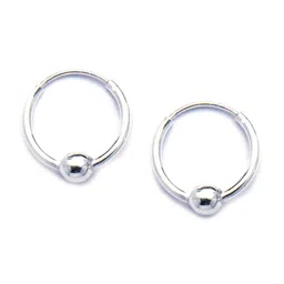 De Flossy Silver Circular Studs Earrings image 1