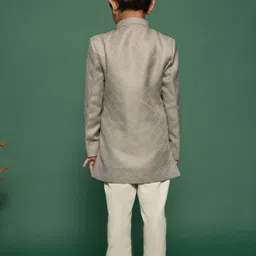 VASTRAMAY Boys Textured Sherwani Set image 4
