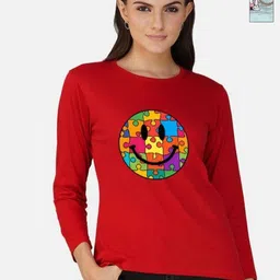 Metronaut Women 2 Printed Bio Finish Applique T-shirt-image-54