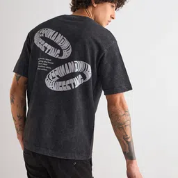 THE BEAR HOUSE Men Printed Drop-Shoulder Sleeves T-shirt-picture-32