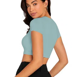 Fashion2wear Crepe Crop Top image 5