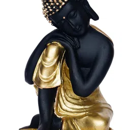 ROYALBOX Black And Gold Toned Buddha Idol Showpiece image 4