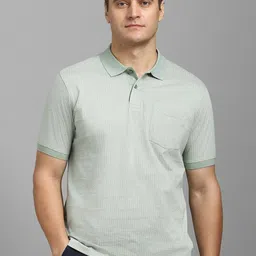 Louis Philippe Men Printed Polo Collar Pockets T-shirt image 1