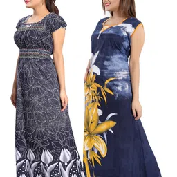 Inner Beats Pack Of 2 Cotton Blend Nightdress image 2