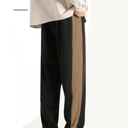 COMBRAIDED Men Relaxed Straight Leg Loose Fit Trousers image 4