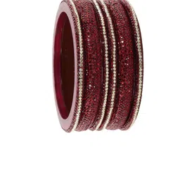 ZULKA Set Of 6 Lac Stone Studded Kada Bangles image 2