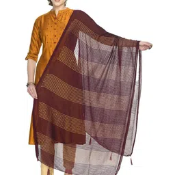 A R SILK DUPATTA HUB Woven Design Leheriya Dupatta with Zari-picture-13