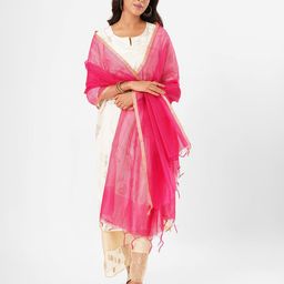 RANGMANCH BY PANTALOONS Geometric Woven Design Dupatta-picture-31