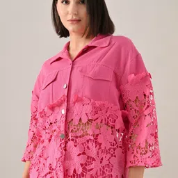 ANNY Embellished Shirt Collar Shirt & Trousers Co-Ord Set image 3