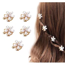 SHREEWATCHES Women Set of 5 Pearls Embellished Claw Clip-picture-26
