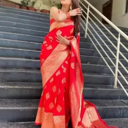 Moda Rapido Woven Design Pure Silk Kanjeevaram Saree image 2