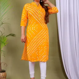PARTH SY FASHION Women Yellow Blended Straight Kurtas-picture-25