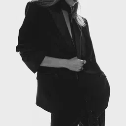 H&M Double-Breasted Tuxedo Blazer image 3