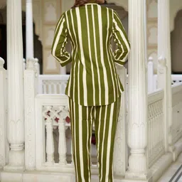 Moda Rapido women Striped Shirt & Trouser Co-Ord Set image 2