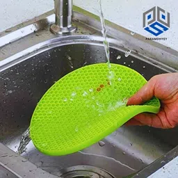 paramdhyey Silicone Pot Holder and Oven Mitts, Multipurpose Non-Slip Insulation Round Polyvinyl Chloride Trivet image 3