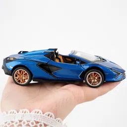 helistr 1:32 Lamborghini Die cast Metal Car Pull Back Car for Kids Toy 3DLight & Sound image 4