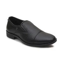 Inflation Men Textured Round Toe Formal Slip-On Shoes-picture-11