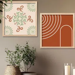 WALLLANE Set of 2 Abstract Wood Wall Art image 2