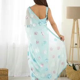 Anouk Embellished Sequinned Poly Georgette Saree image 2