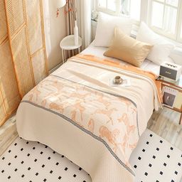 JC HOME White & Cream-Coloured AC Room 400 GSM Double Bed Quilt-picture-23