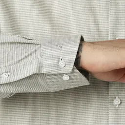 Van Heusen Men Micro Checked Spread Collar Pure Cotton Formal Shirt image 5