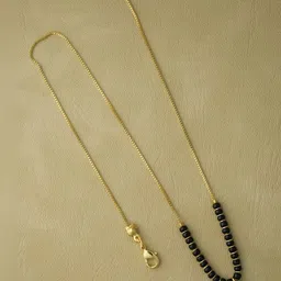 jueri Set Of 2 Gold-Plated American Diamond Studded And Beaded Mangalsutra image 5