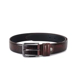 ZEVORA Men Textured Leather Belt image 2