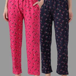 Women Pack Of 2 Relaxed-Fit Casual Wear Lounge Pants/Pyjama-image-77