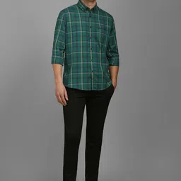 Louis Philippe Sport Men Slim Fit Tartan Checks Opaque Checked Casual Shirt image 5