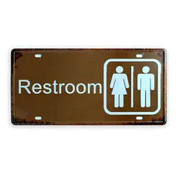 eazy wagon Brown & White Restroom Signage Printed Wall HangingDecor image 5