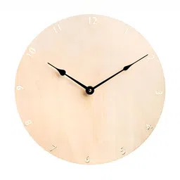QEZNEF Beige Solid Traditional Wall Clock-picture-32