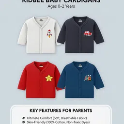 KidBee Kids Pack Of 4 Printed Jhablas 1004-PL-JFS-4PC image 4