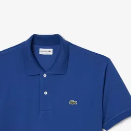 Lacoste Men Solid Polo Collar Pure Cotton T-shirt image 3